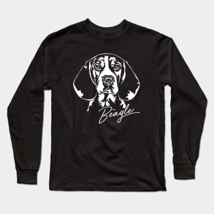 Funny Beagle dog lover portrait Long Sleeve T-Shirt